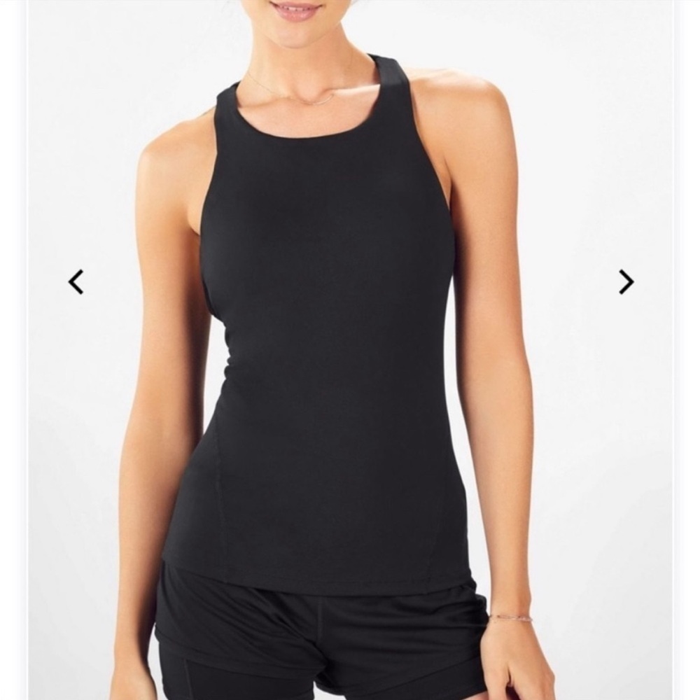 FABLETICS Bra sport Tank top XSMALL Boost Built-In black pink gym tennis